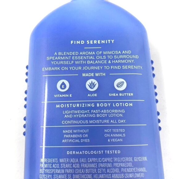 Bath & Body Works Aroma Find Serenity Mimosa & Spearmint Body Lotion 6.5 Fl Oz - Picture 3 of 6